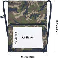 Sac à dos à cordon personnalisé durable avec logo, en tissu Oxford, pour la gym et la natation, avec compartiment à chaussures et poche humide en polyester, unisexe