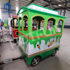 Mini train électrique sans rail pour enfants Attractions en acier à piles pour centres commerciaux Parcs d'attractions <span class=keywords><strong>Tours</strong></span> à vendre - Product Image 3