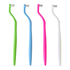 Lot de 4 brosses à dents à touffe unique souple Brosse interdentaire pour appareils orthodontiques Implants Ponts Nettoyage des - Product Image 1