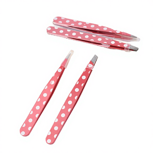 Pinzas de Cejas Inclinadas de Acero Inoxidable de Alta Calidad, Personalizadas, Quirúrgicas, Creativas y Populares, Mini Portátiles, con Punto Rojo, 2 Piezas - Product Image 4