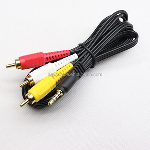 Cantell 廉价 <span class=keywords><strong>3.5</strong></span> 毫米转 <span class=keywords><strong>RCA</strong></span> AV 摄像机视频线插头 立体声音频视频 <span class=keywords><strong>3.5</strong></span> 毫米公头转 3RCA 公头线 - Product Image 6