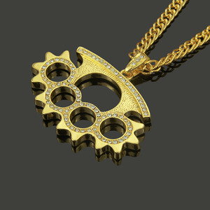 สร้อยคอจี้รูปทรงเรขาคณิตเท่ๆ ดีไซน์ใหม่ไม่ซ้ำใคร ปี 2026 สไตล์ฮิปฮอปสำหรับผู้ชาย เครื่องประดับแฟชั่นขายส่ง - Product Image 1