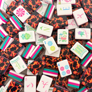 Ensemble de Mahjong américain de luxe en écaille de tortue, 160 tuiles standard, 4 couches en acrylique, pour les soirées de jeu et les cadeaux - Product Image 1