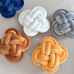 Hot bán khác nhau rắn màu trắng xanh vàng hoa <span class=keywords><strong>Sofa</strong></span> giường cửa sổ Knot ném gối đệm - Product Image 3