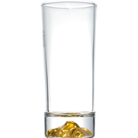 Gobelet en verre contemporain, 18 cm de haut, 5 cm de diamètre, à paroi simple, compatible lave-vaisselle et micro-ondes, idéal pour les hôtels et les cadeaux.