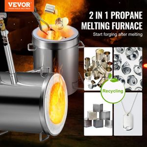 Horno de Fundición Vevor con Capacidad de 12 kg, 2700F, Dos Quemadores, Horno Industrial para Fundir Metales - Product Image 3