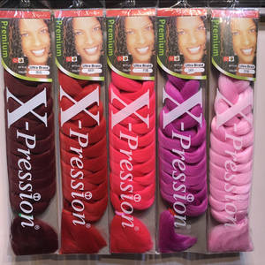 Extensiones <span class=keywords><strong>de</strong></span> Cabello Trenzado Preestirado Afro Yaki <span class=keywords><strong>de</strong></span> 82 Pulgadas y 165 g, Estilo Jumbo, Fibra Recta para Peluca - Product Image 3