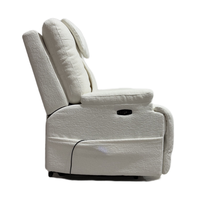 Fauteuil inclinable pivotant modulaire en tissu pour home cinéma moderne avec structure métallique