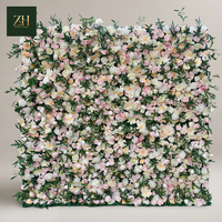 Mur de fleurs artificielles pour événements, panneau floral décoratif pour mariage, hôtel, fête, fond de scène