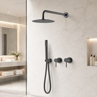 Ensemble de douche gris anthracite en gros, système de douche mural encastré avec douchette à main OEM ODM