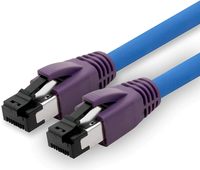 Kabel Patch Ethernet RJ45 Berperforma Tinggi Cat8 FTP Cat7 SFTP Terlindungi dengan Garansi Bersertifikat 5 Tahun 3ft 5ft Tembaga Murni