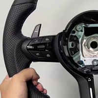 Setir Mobil Kulit Kustom untuk BMW F80 F10 F15 M4 M5 M6 X3 X4 E70 E90 M3 F30 F32 Suku Cadang Interior Mobil