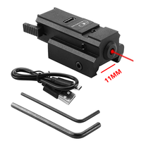 Visée laser rouge verte bleue rechargeable par USB 11 mm 20 mm, visée laser tactique de chasse USB