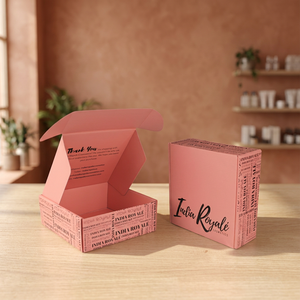 Boîtes cadeaux personnalisées en papier fantaisie ondulé pour produits cosmétiques, imprimées en offset, laminées, gaufrées - Product Image 6
