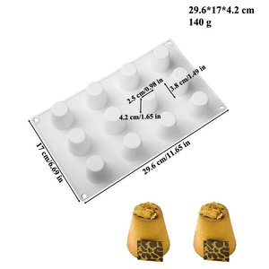 Stampo in Silicone per Tazza di Caffè e <span class=keywords><strong>Torta</strong></span>, Ecologico, Riutilizzabile, per Cioccolato, Mousse, Dessert, Confezione in Sacchetto OPP - Product Image 2