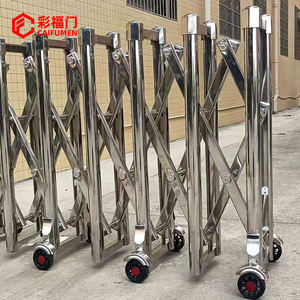 Ultimo stile in acciaio inox fisarmonica blocco stradale pieghevole Guardrail formato personalizzabile centro commerciale manuale in coda cancello di isolamento - Product Image 6