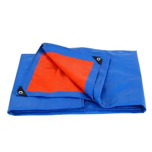 Blauw Oranje Multifunctioneel Waterdicht Versterkt Camping Pe Zeildoek