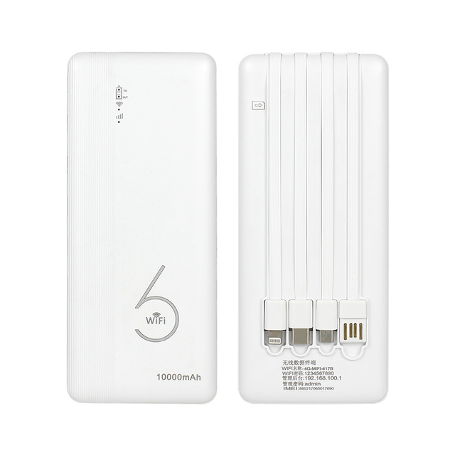 RTS Customized Esim Portable Wifi6 4G Mifi Router Support 16 Devices for Tourism Wi-Fi Market With 10000mAh Power Bank Battery