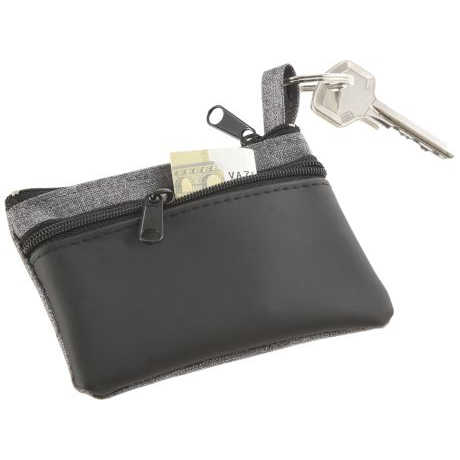 Trendy Genuine Cow Leather Key Pouch High Quality Portable Metal Purse with Stylish Metallic Finish