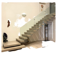 Marches d'escalier flottantes antidérapantes durables pour remplacement et modernisation, adaptées aux intérieurs résidentiels, commerciaux et de bureaux