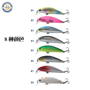 Señuelo de micromaterial Minnow de 50 mm y 6.5 g, de hundimiento lento, para pesca de lubina en agua dulce, cebo duro con anzuelo para pesca de fondo. - Product Image 2