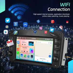 Podofo 7 ''6 + 128GB Android <span class=keywords><strong>autoradio</strong></span> stéréo pour <span class=keywords><strong>mercedes</strong></span>-benz CLK/W209 E-W210 Clase <span class=keywords><strong>C</strong></span>/W203 SLK/W170 sans fil Carplay/AA - Product Image 2