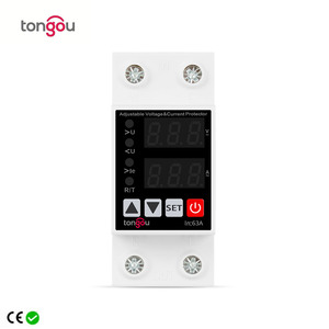 Pelindung Tegangan Rel DIN 1P+N 2P 4P Layar Tampilan Dapat Disesuaikan Proteksi Overvoltage dan Undervoltage Relay 1-63A 230V TONGOU - Product Image 2