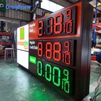 Pantalla LED para Gasolinera, Tótem Publicitario, Letrero de Precio de Combustible, Panel de Visualización de Precios de Diésel y Gasolina