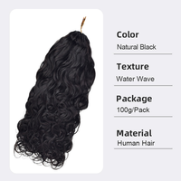 Extensions de cheveux tressés au crochet style bohème, ondulés, 12''-30'', 100% cheveux humains vierges vietnamiens de qualité supérieure, sans nœuds, fabriquées à la machine