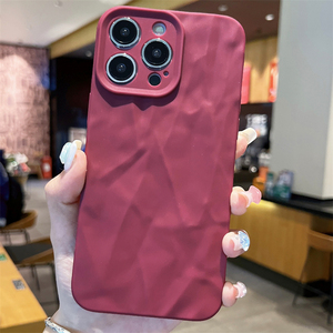 Funda de teléfono arrugada mate a prueba de golpes de lujo para <span class=keywords><strong>iPhone</strong></span> 16 15 14 13 12 11 Pro Max negro blanco cubierta trasera móvil funda Coque - Product Image 4