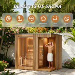 Sauna de Vapor de Madera para Exterior, Venta Directa de Fábrica, La Mejor Sauna Exterior con <span class=keywords><strong>Ducha</strong></span> - Product Image 2