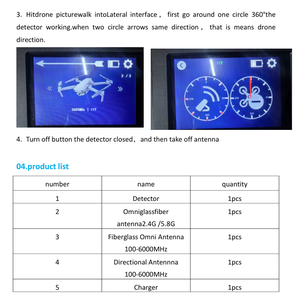 Detector de Drones Portátil Vodasafe D14 360 °   Detector de Alta Sensibilidad y Bajo Número de Falsas Alarmas para Drones DJI/FPV/DIY - Product Image 6