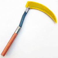 Manche en bois courbé faucille herbe blé riz plante couteau désherbage outil style russe grande faucille récolte agricole faucille