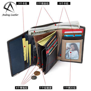 กระเป๋าสตางค์หนังแท้ Andong รุ่นใหม่ แฟชั่น RFID สำหรับผู้หญิง หนังวัวแท้ ความจุเยอะ แบบคลัทช์ - Product Image 4