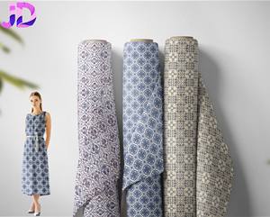 Conception personnalisée 100% Peigné Tissé Organique Popeline Plain Coton Imprimé Tissu <span class=keywords><strong>pour</strong></span> Vêtements Robes Chemises Costumes - Product Image 1
