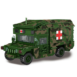 Maqueta de Vehículo Médico Verde de Bloques de Construcción Militares Chinos Masterpiece M23003A para Niños - Product Image 1
