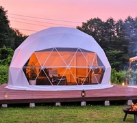 Dômes de glamping personnalisables pour hôtels et sites touristiques extérieurs, idéaux pour l'observation des étoiles, en tissu PVC 850g, taille 3m+