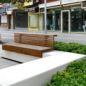 Nuevo Banco de Jardín Magic Stone, GRC, Hormigón, Respaldo de Madera, Asientos para Parques Públicos y Paisajes Exteriores - Product Image 5