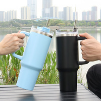 304 acier inoxydable 40oz isolé paille moderne maison Fitness BingBa tasse tasse à café 1200ml crème glacée tasse bouteille d'eau avec poignée