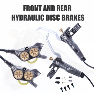 Juego <span class=keywords><strong>de</strong></span> Frenos <span class=keywords><strong>de</strong></span> Disco Hidráulicos <span class=keywords><strong>de</strong></span> 4 Pistones para Bicicleta Eléctrica <span class=keywords><strong>de</strong></span> Montaña, Rotores <span class=keywords><strong>de</strong></span> 160 mm, Frenos <span class=keywords><strong>de</strong></span> Presión <span class=keywords><strong>de</strong></span> Aceite, 2200 mm, Tipo Dividido - Product Image 4