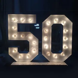 New Marquee Letters 4ft Led Number Para Casamento Personalizado Logotipo Gigante Grande Amor Light Up Bulb Signs Outdoor Big Love Words For Party