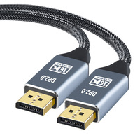 Câble DP vers displayport 2.1 16k60hz 8k120hz 80gbps dp 2.0 câble de port d'affichage