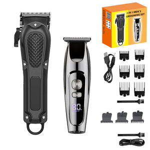 เครื่องตัดผมไร้สาย Barber แบบ 0 มม. ใบมีดสแตนเลสสตีล ปรับความยาวได้ เครื่องโกนหนวดไฟฟ้าระดับมืออาชีพ แบตเตอรี่ 1800mAh - Product Image 4