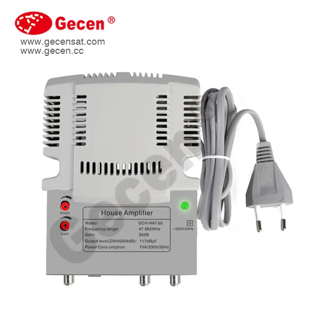 GCH-HAT-35 GECEN 47-862Mhz UHF CATV บูสเตอร์เครื่องขยายเสียงในร่ม