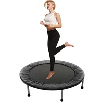 Mini trampolín de acero inoxidable para niños y adultos, equipo de gimnasio de 40 pulgadas, para ejercicio de Fitness en interiores, para saltar