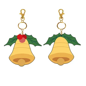 Рождественские деревянные подвесные украшения в форме колокольчика, ангела, рождественские подарки на заказ