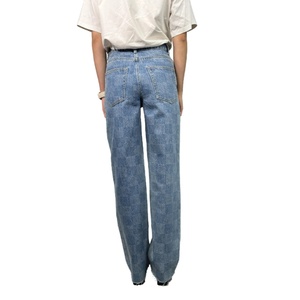 Pantalones Vaqueros de Pierna Recta Casuales con Estampado de Parches para Mujer, Diseño Nuevo OEM - Product Image 6