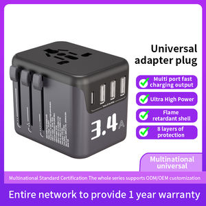 Лидер продаж, 2USB A + 2USB C, Международный переходник для путешествий, переходник для розетки с нами в Европу в Великобританию, электрический преобразователь - Product Image 2