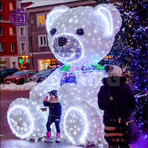 Lumières LED en forme d'ours personnalisées en métal pour l'extérieur, décorations de Noël pour l'intérieur, étanches IP65, taille personnalisable, pour la maison - Product Image 2