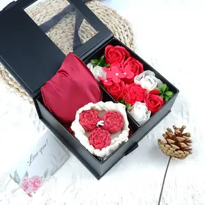 2024 New Products Luxury Gift Box Roses Candle Eye Mask Bath Confetti Gift For Girlfriend Birthday Present Valentines Day Gift